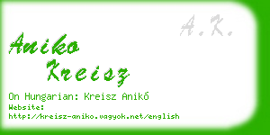 aniko kreisz business card